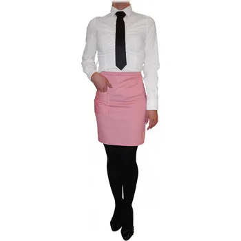 Kuchyňská zástěra Vondrak & Company | Číšnická zástěra krátká - pruhy červené