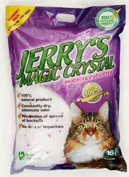 Podestýlka pro kočku Jerrys Magic Crystal Silikagelový kočkolit levandule 16 l