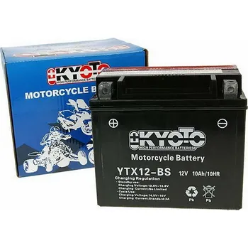 Motobaterie Kyoto Baterie KYOTO 12V 10Ah YTX12-BS (kysel. náplň součástí balení)