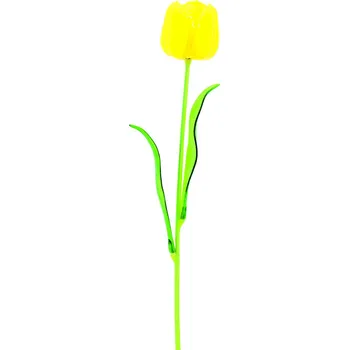 umělá květina Umělý Tulipán žlutý, krystalický 61cm, 12ks