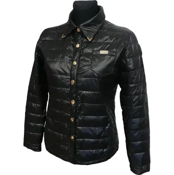 Dámská bundička s límečkem na jarní a podzimní období - černá - vel. UNI