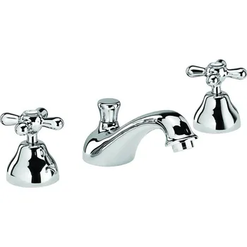 Vodovodní baterie Geos agt Stojánková umyvadlová 3-otvorová baterie s 5/4" výpustí s keramickým mechanismem 17.211 CR 17.211CR