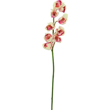 umělá květina Orchidej větvička, krémově růžová, 90cm