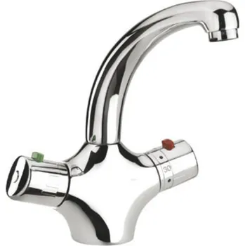 Vodovodní baterie Geos agt Stojánková umyvadlová,dřezová termostatická baterie s keramickým mechanismem 80T.256 CR 80T.256CR