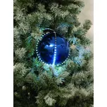 Sněhové LED koule, 8 cm, tmavě modrá, 5 ks