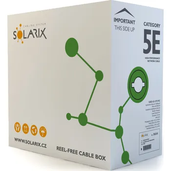 Kabel kabel UTP CAT5E PVC Solarix SXKD-5E-UTP-PVC, balení 305m /27655141/