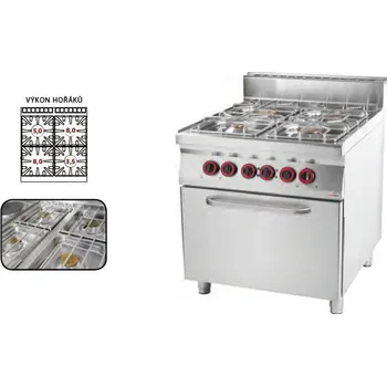 Sporák Plynový sporák s el. troubou RedFox SPT 90/80-21 GE (Plynový sporák s klasickou troubou)