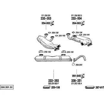montážní díly (dílčí) Bosal 254-003