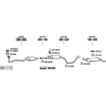 Výfukový systém spojka trubky Bosal 265-169