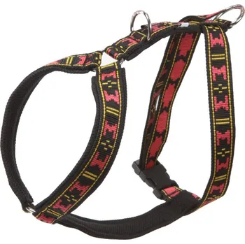 Postroj pro psa Manmat Guard vzor M-M červený/černý