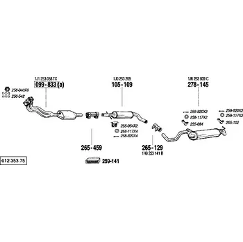 Výfukový systém spojka trubky Bosal 265-129