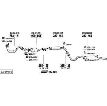 Výfukový systém spojka trubky Bosal 265-125