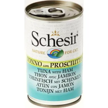 Schesir Cat konzerva tuňák/šunka 140 g Krmivo pro kočku Schesir Cat konzerva tuňák/šunka 140 g