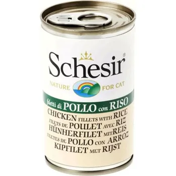 Schesir Cat konzerva kuřecí filety/rýže 140 g Krmivo pro kočku Schesir Cat konzerva kuřecí filety/rýže 140 g