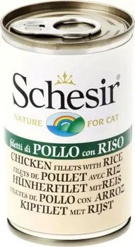 Krmivo pro kočku Schesir Cat konzerva kuřecí filety/rýže 140 g