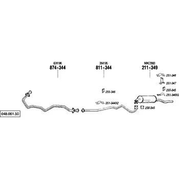 Výfukový systém nosný (montážní) držák Bosal 251-346