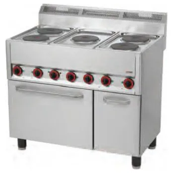 Sporák Elektrický sporák s troubou RedFox SPT 90/5 ELS (Elektrický sporák - 5 plotýnek s horkovzdušnou troubou )