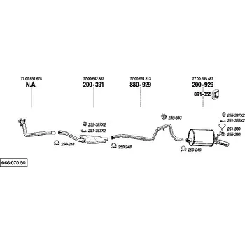 Výfukový systém nosný (montážní) držák Bosal 251-330