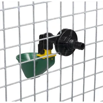 Chov hospodářského zvířete Automatická napaječka s větší miskou - komplet s úchytem na pletivo
