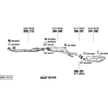 Výfukový systém spojka trubky Bosal 265-251
