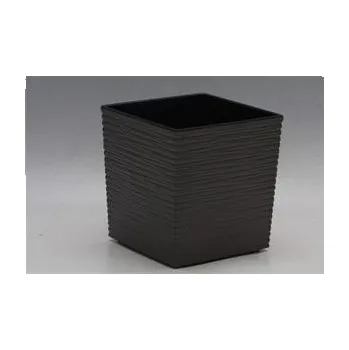 Obal na květináč Květinový obal JUKA VRUB ø 30 cm Barva: černá