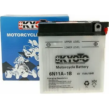 Motobaterie Kyoto Baterie KYOTO 6V 11Ah 6N11A-1B (dodáváno s kyselinovou náplní)