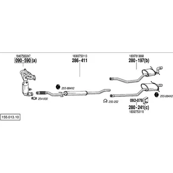 Zadní díl výfuku zadní díl Manual Bosal 280-197