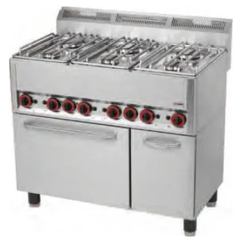 Sporák Plynový sporák s troubou RedFox SPT 90 GL (Plynový sporák - 6 hořáků s horkovzdušnou troubou )