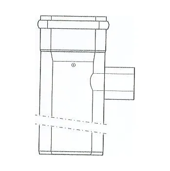 Kouřovod ALMEVA - LAS-LIL trubkový díl s 87° odbočkou průměr 125/180 mm, délka 1,00 metr (plast/nerez) LPTEL82