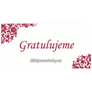 Dárková visačka komplimentka k dárku: Gratulujeme