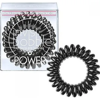 Invisibobble Power True Black maxi černá gumička do vlasů 3 ks