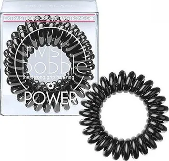 Invisibobble Power True Black maxi černá gumička do vlasů 3 ks