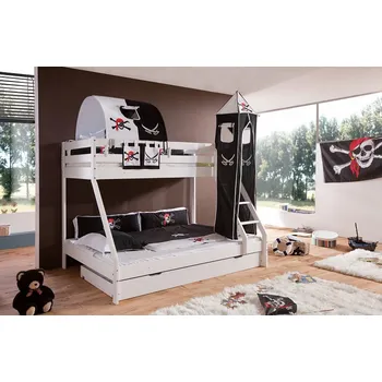 Patrová postel-palanda MIKE BUK-bílá