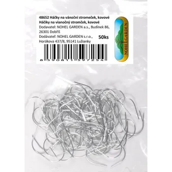 Háčky na vánoční stromeček 50ks Barva: stříbrná