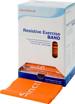 Sanctband Cvičební guma pomeranč středně silná 30 ks x 1,5 m