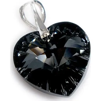 Náhrdelník Lafira stříbrný přívěsek srdce Night 1028