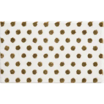 Koupelnová předložka Grund Bindu koupelnová předložka 70 x 120 cm bílá/zlatá