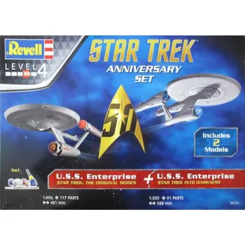 Revell Star Trek 05721 - STAR TREK Anniversary Gift Set 1:500 Plastikový model Revell Star Trek 05721 - STAR TREK Anniversary Gift Set 1:500