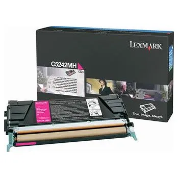 Toner Lexmark C524, červená, 00C5242MH, originál