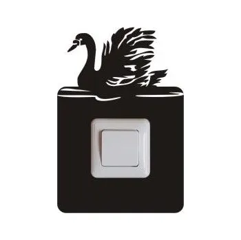 samolepka Merci-shop. Samolepka na zeď, vypínač - Vzor 11 Labuť ( 14 x 21 cm )