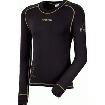 Pánské tričko E NDR bambusové triko dlouhý rukáv muži Progress černá M