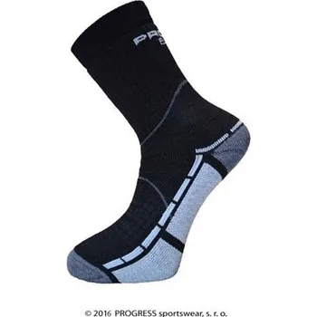 Pánské ponožky TRAIL BAMBOO TRB turistické ponožky s bambusem Progress 39-42 černá / šedá