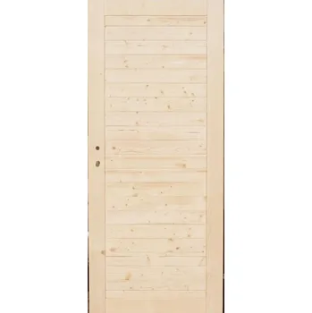 Vchodové dveře SOFT zateplené palubkové dveře Henri 80/197/45 L přírodní