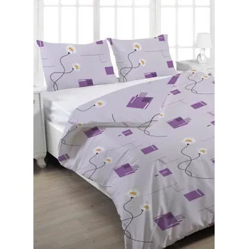 Povlečení Lumitex povlečení bavlna Anita fialová 200x220 2x70x90