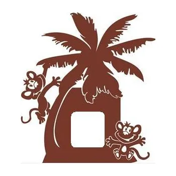 samolepka Merci-shop. Samolepka na zeď, vypínač vzor Opičky ( 28 cm x 30 cm )