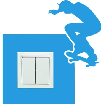 samolepka Merci-shop. Samolepka kolem vypínače - Vzor 89 skateboard ( 20 cm x 21 cm )