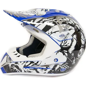 Helma na motorku Motocrossová přilba Heipe H1 Skull- Modrá XS