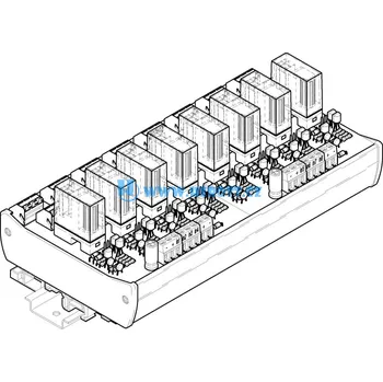 Relé R8-24-25, 8 x relé v patici, aktivní 2P, 250V~ / 5A
