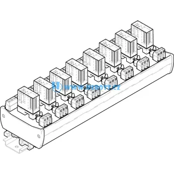 Relé RF8-24-35, 8x relé v patici, cívka 24V~, 2P, 250V~ / 5A