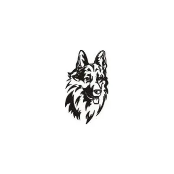 Samolepicí dekorace na vozidlo Merci-shop.cz Samolepka na auto Vlčák 9,5 cm x 16 cm